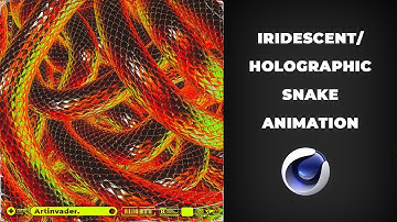 IRIDESCENT/ HOLOGRAPHIC SNAKE ANIMATION. CINEMA 4D TUTORIAL FOR BEGINNER