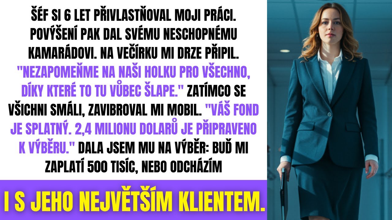 Šéf mě na oslavě povýšení nazval „brigádnicí“ – Té noci mi byl splatný svěřenský fond.