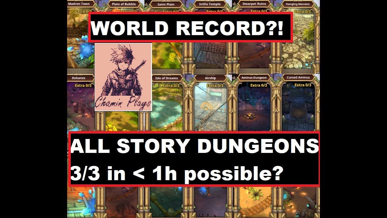 Flyff Legacy Current WORLD RECORD !!! [ALL DUNGEONS 3/3] [52min]