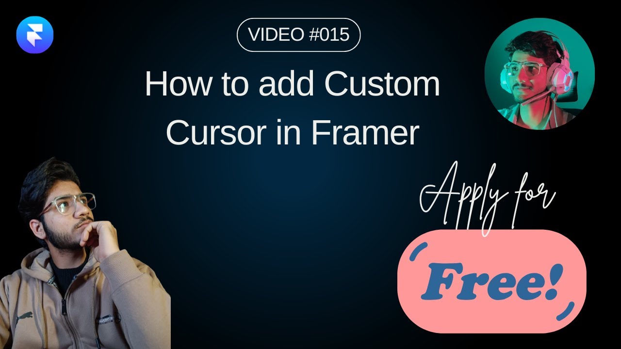 How to add custom cursor in framer website. VIDEO#016 - YouTube