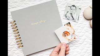Linen "Bump Story" Pregnancy Journal for Documenting Pregnancy