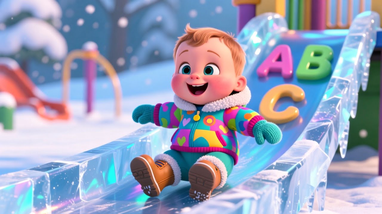 Baby Playtime Ice Slide ❄️🎶 Fun Playtime Song for Kids | Slide and Learn with Baby