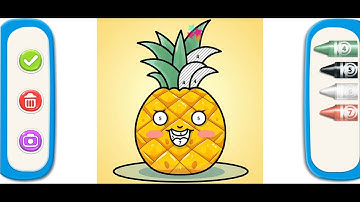 🍍 Pineapple Color by Numbers Game - Coloring by Numbers for Kids Walkthrough