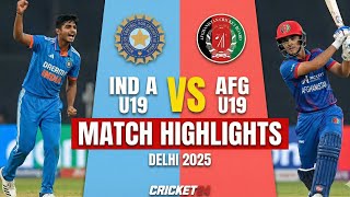 IND A U19 vs AFG U19 | Highlights 2025