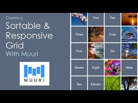 Create a Sortable & Responsive Grid With Muuri