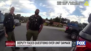 Laurens Co. deputy fired after body-cam video shows confusion over patrol car damage