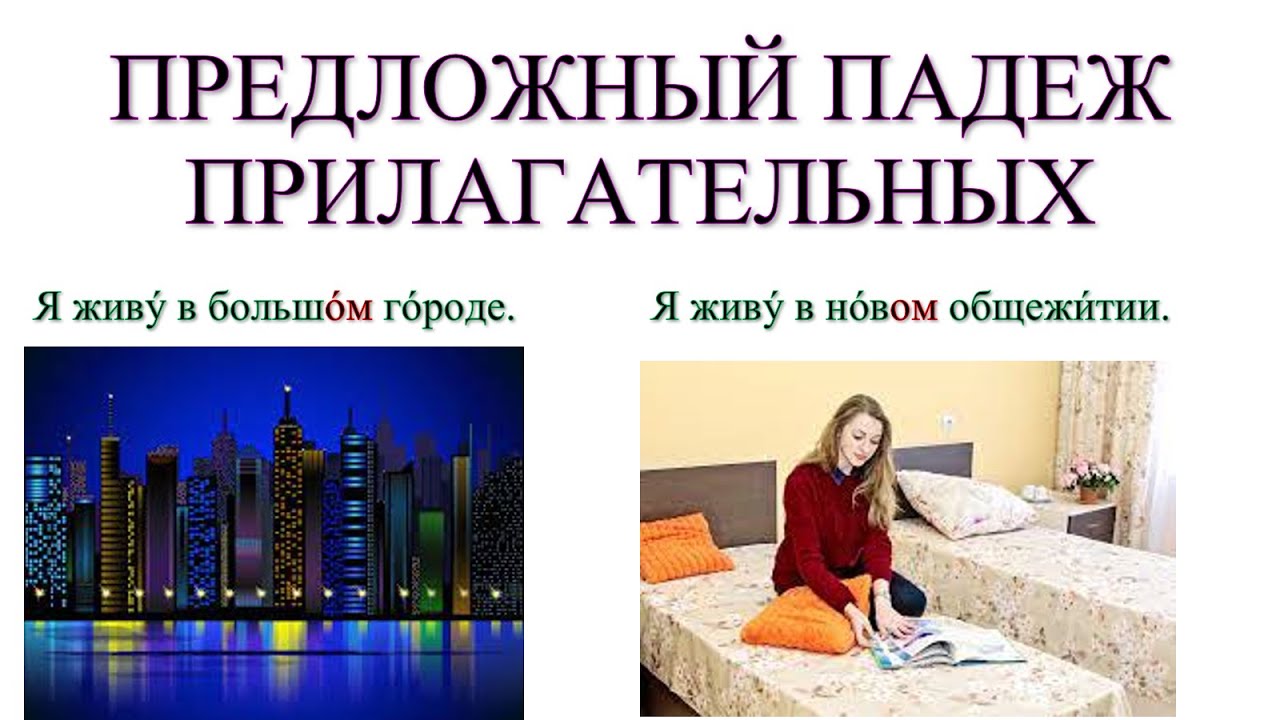 Предложный падеж прилагательных и порядковых числительных. Текст для ...