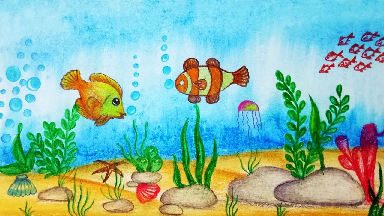 Underwater Life Drawing For Kids