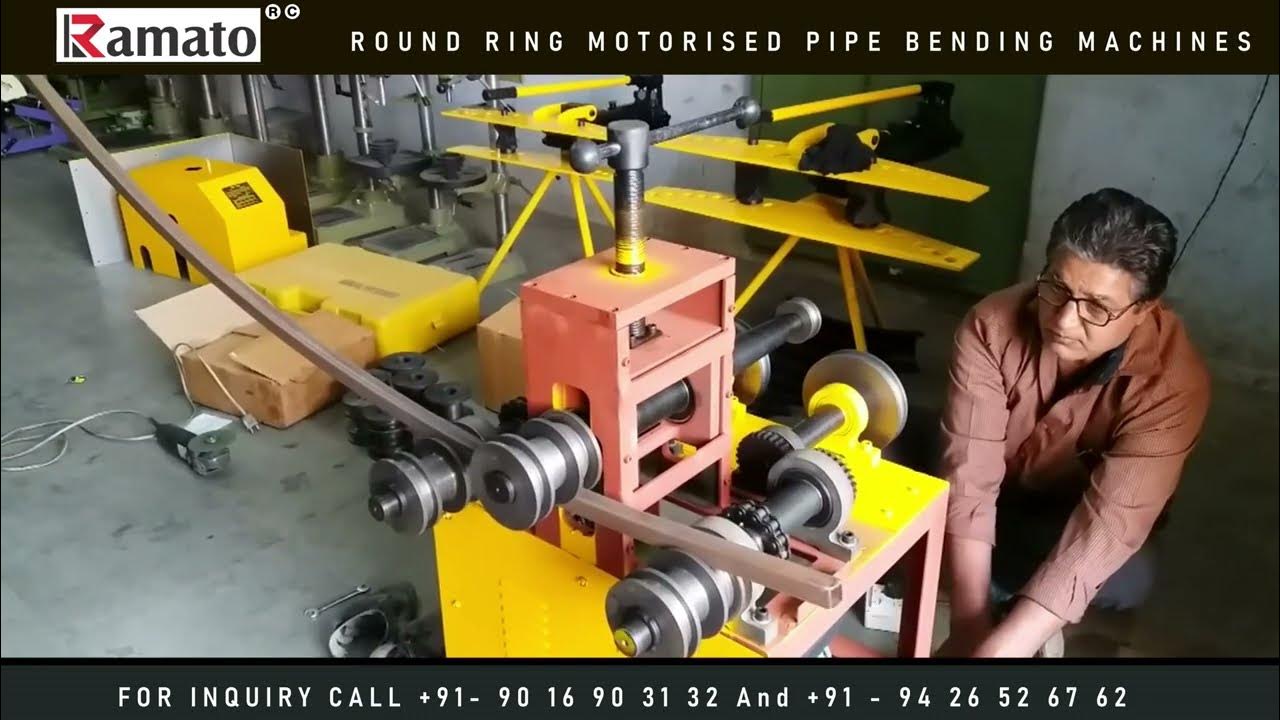 Motorized Roller Section Pipe Bending Machine Tube Bender Manufacturer Rajkot Gujarat INDIA