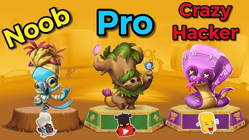 Noob vs Pro vs Crazy Hacker || Stitch Iris || Zoo Battle Arena