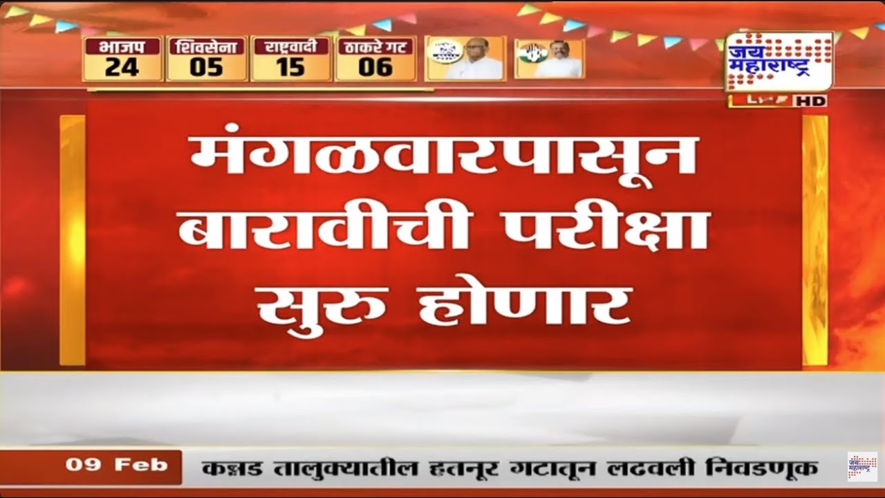 HSC Board Exam:मंगळवारपासून बारावीची परीक्षा सुरु होणार,लेखी परीक्षा 10 फेब्रुवारी ते 18 मार्चपर्यंत