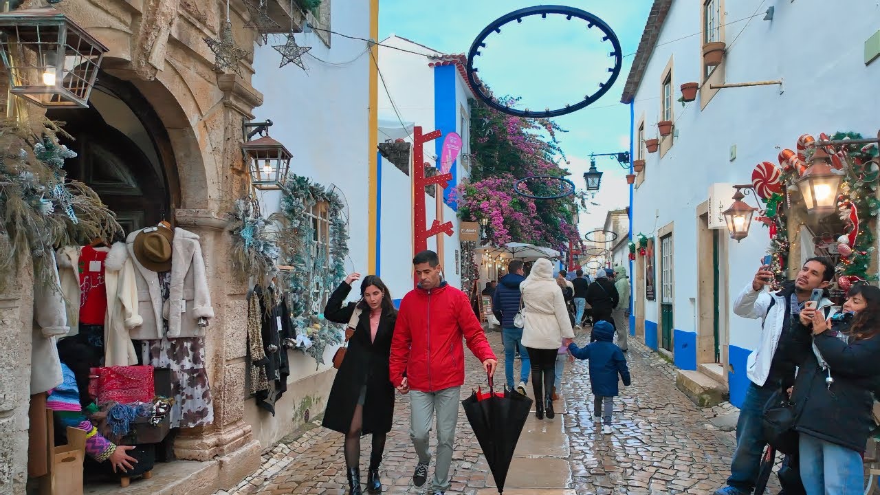 Рождественская ярмарка в Обидуше, Португалия: украшенные улицы, рынки и праздничное очарование!