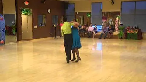 Ms. Kathy Lundquist w. Juan dancing Swing from Men...