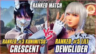 TEKKEN 8 - CRESCENT (Ranked #3 Kunimitsu) vs DEWGLIDER (Ranked #5 Lili) | T8 MATCHES