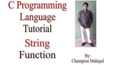 C Programming Language Tutorial 35 String Functions