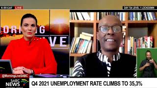 Discussion on  South Africa's unemployment numbers that keep rising with Duma Gqubule