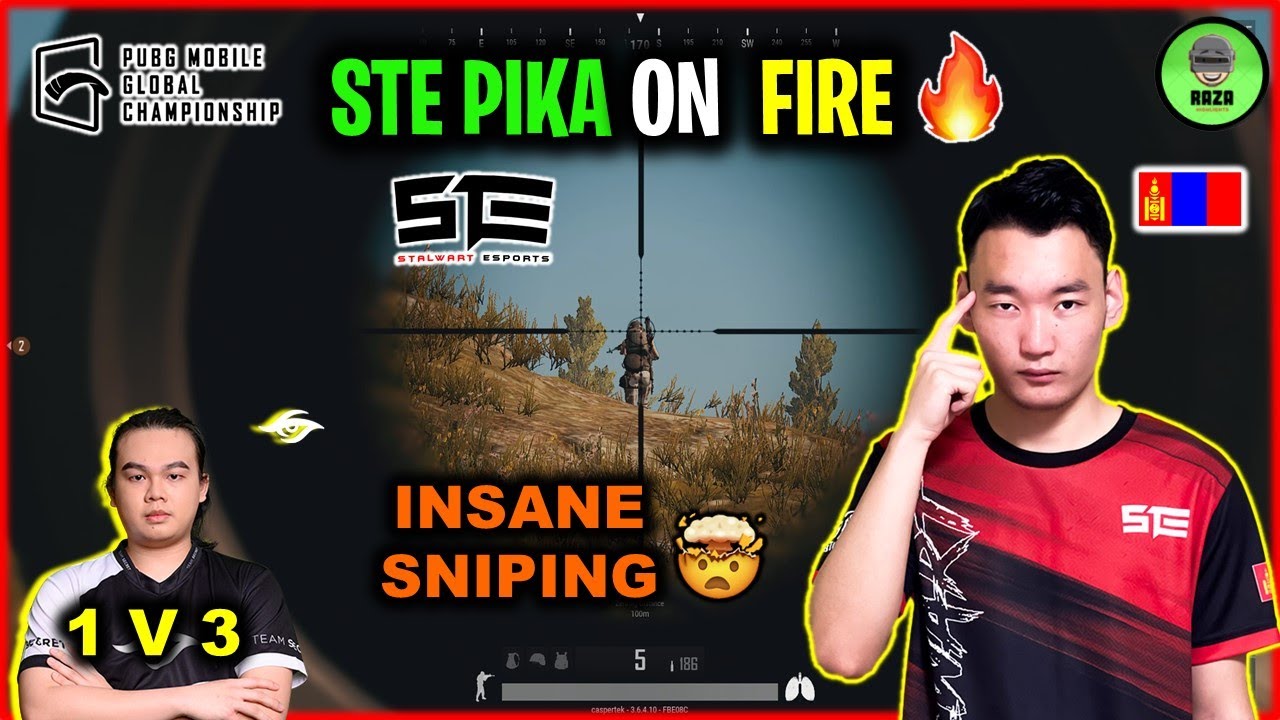 STE PIKA INSANE SNIPING 😳🔥 IN PMGC EAST S1 2021 | TSishotz 1V3 CLUTCH