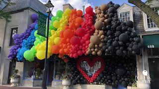 Pride BLM Balloon Install at The Flower Shop in Glencoe