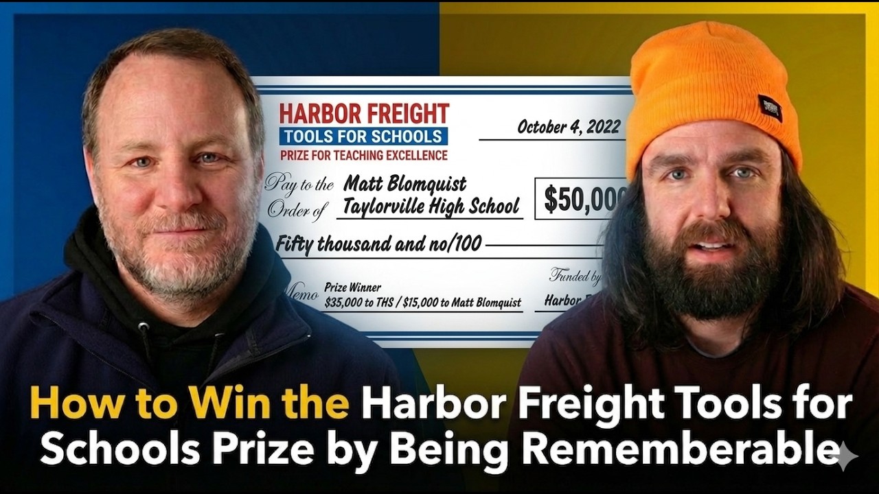 Rememberable Ep. 3: How to Harbor Freight Tools for Schools Prize by Being ...