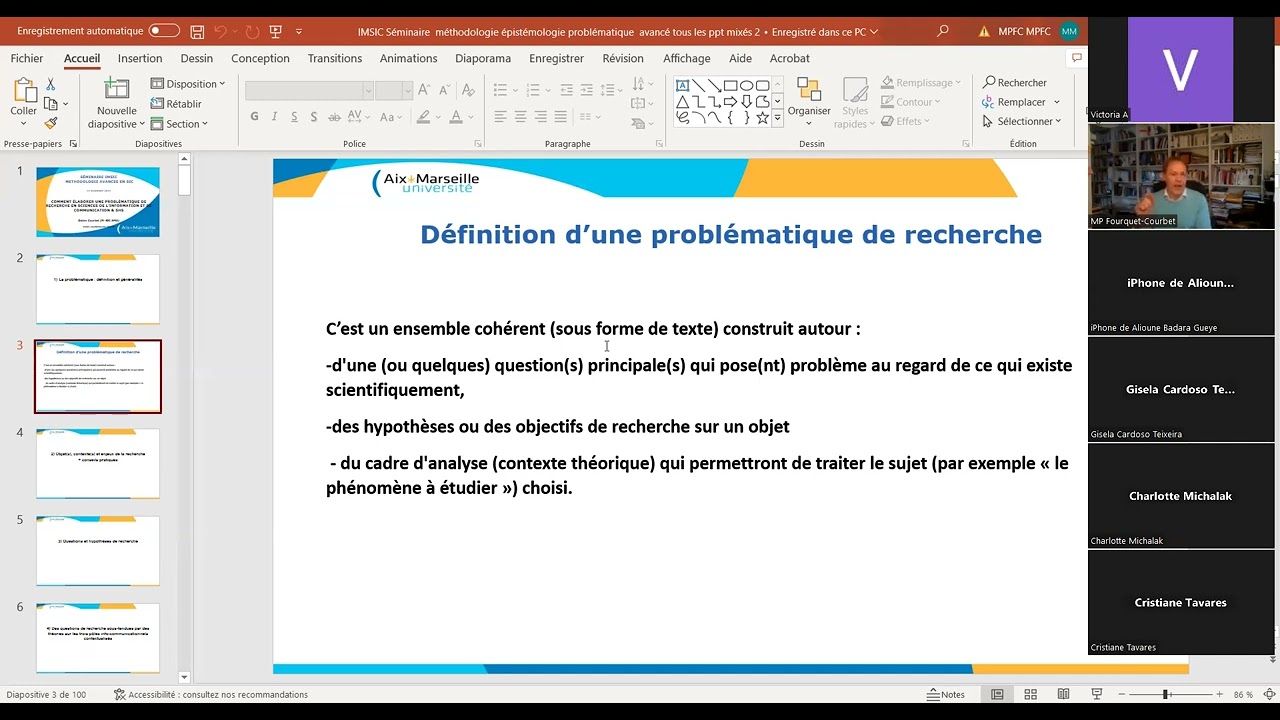 Comment élaborer une bonne problématique de recherche et de thèse | Didier Courbet