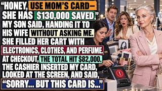 “Honey, Use Mom’s Card—She Has $130,000!” My Son Said. I Waited Until She Swiped It