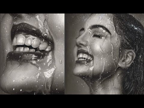 تکنیک اجرای چهره خیس نقاشی سیاه قلم 