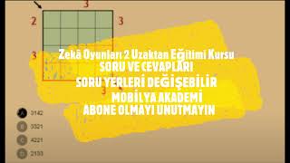 Zekâ Oyunları 2, Uzaktan Eğitimi Kursu, EBA, MEBBİS, #ZekâOyunları2 #UzaktanEğitimiKursuSORULAR