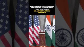 Rubio Pressed: Is US Engagement With Pakistan at India's Expense? #Shorts