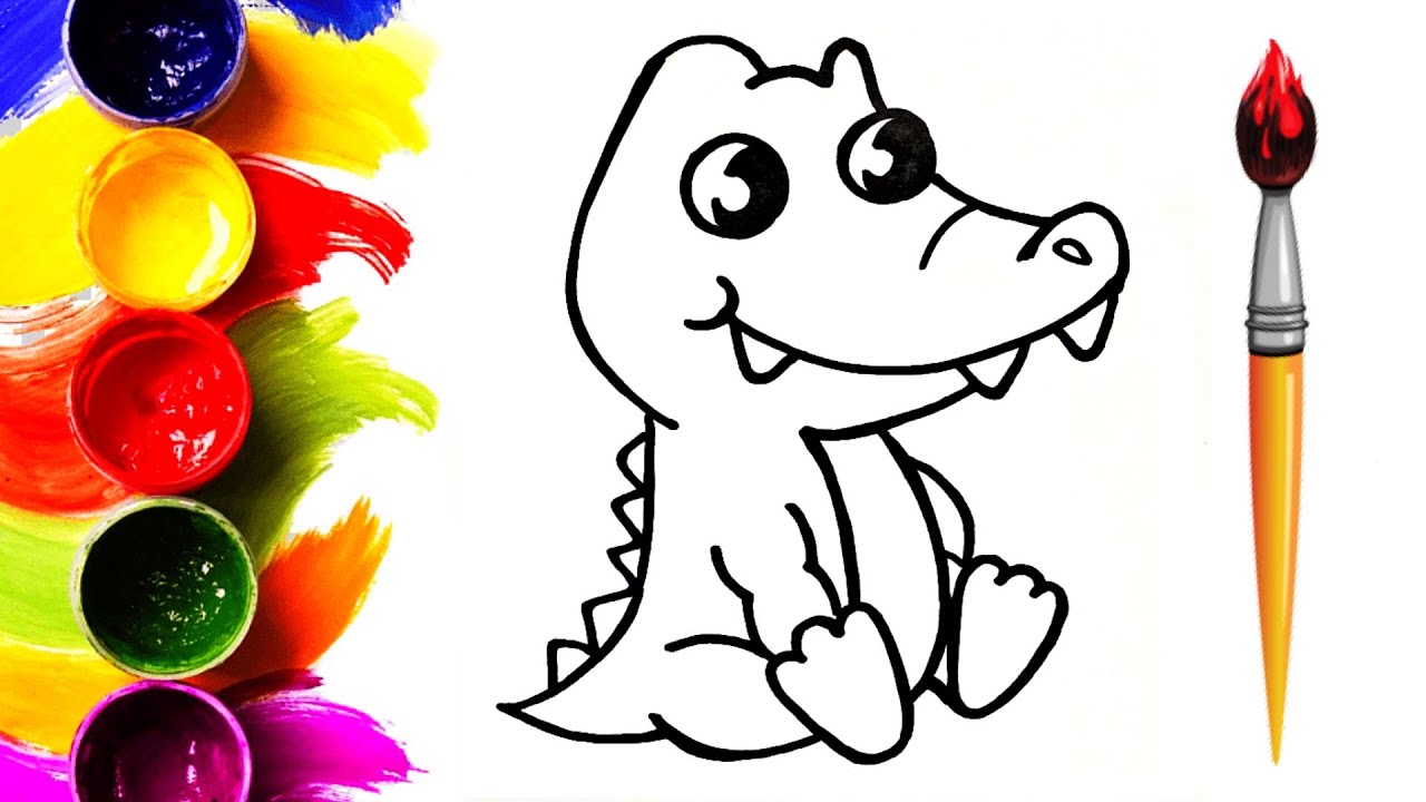 Bolalar uchun timsoh rasm chizish| Сурет Салу қолтырауын| сурет салып ...