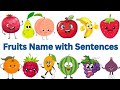 🍌🍎फलों के नाम Fruits name education video  for kids rhymes#shortfeed #fruits #videoshort #education