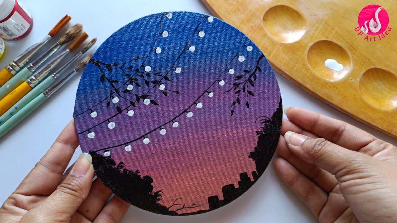 A Beautiful Acrylic Painting On Canvas Easy Painting YouTube