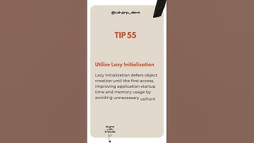 Tip 55 of 100: Use Lazy Initialization #csharp #dotnet #dotnetcore #dotnetcore  #coding #codinghacks