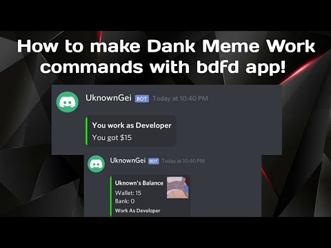 BDFD - How to make work commands like Dank Meme