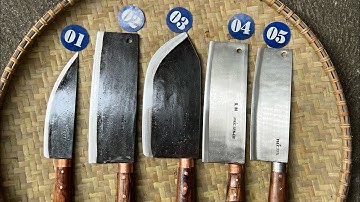 17/08/2023: Dao bếp làm từ nhíp xe và thép trắng không gỉ. Liên hệ: 0981.583.598