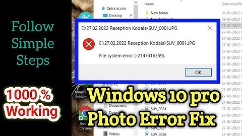 How to Fix File System Error (2147416359) | Windows 10 pro | Step by Step Solution