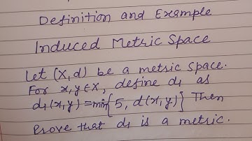 Metric Space || Induced Metric Space || Real Analysis
