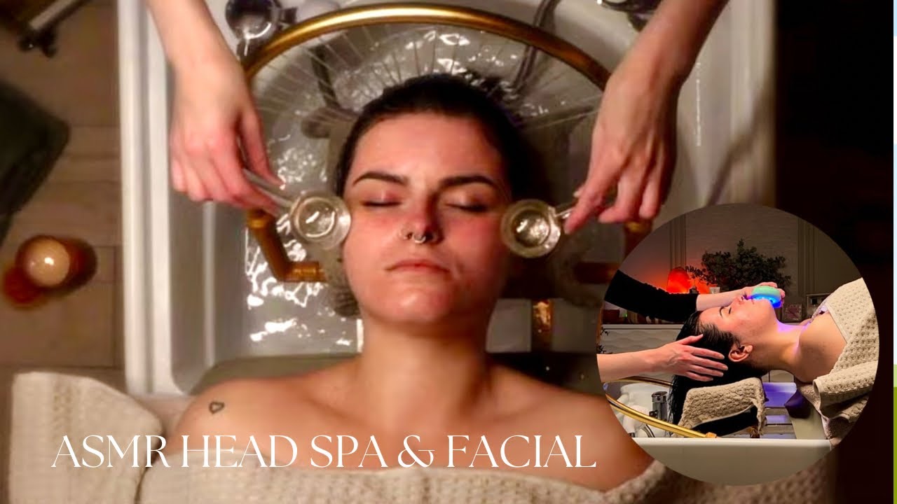 ASMR Head Spa & Facial For Sleep | Soft Spoken Video with LED Tool, Ice Globes & Foamy Noises Part2.
