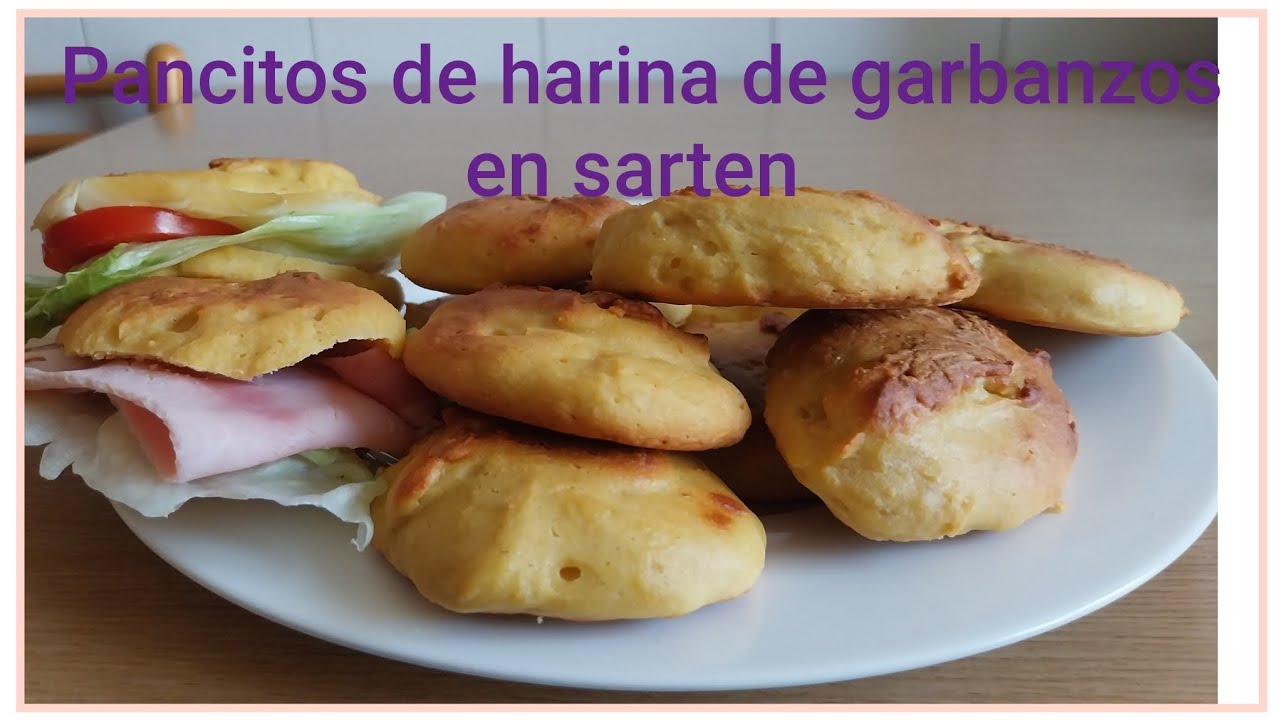 Pancitos de harina de garbanzos en sarten