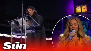 Kobe Bryant Memorial: Wife Vanessa's tearful speech and Beyonce sings late athlete's favourite song