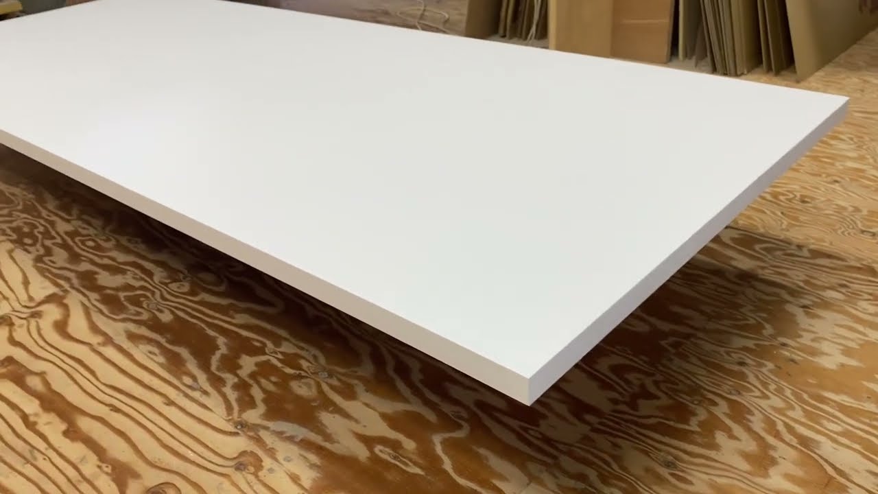 【メルカリ限定価格】190㎝ 傷に強くお手入れ楽々なメラミン天板を採用♪ メラミン天板】光沢無し光の反射が少ない白アイカメラミン化粧板