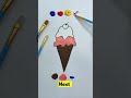 🍦ONLY 4 COLORS? Watch This ICE CREAM MAGIC! 🌈✨ #shorts #kids