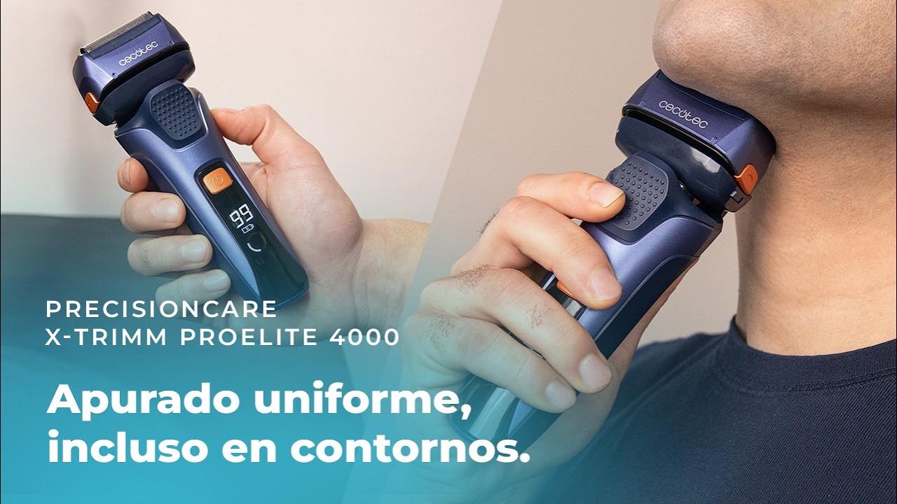 Afeitadora Laminar con 4 Cuchillas,PrecisionCare X-Trimm ProElite 4000:  60 mins de autonom&iacute;a.