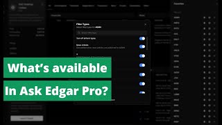 Overview of Pro Features in Ask Edgar