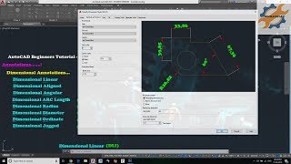 Auto CAD Beginners Tutorial 13  DIMENSION STYLE MANAGER ,DIMLINEAR,DIMRADIUS AND HOW it can be used.