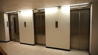 Awesome Schindler D-series modernized traction elevators @ Henrik Ibsens gate 90, Oslo, Norway