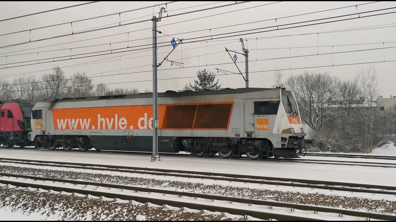 Voith Maxima 40cc V490.1 HVLE, Newag Dragon 2 E6ACT-098 ze składem węgłarek