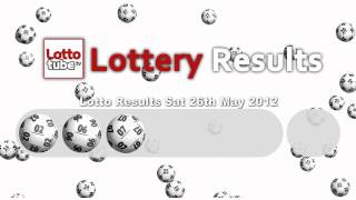 National Lottery Results for Saturday 26th May 2012