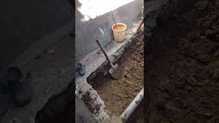 Digging a Septic Tank Next to the House #build #contruktion