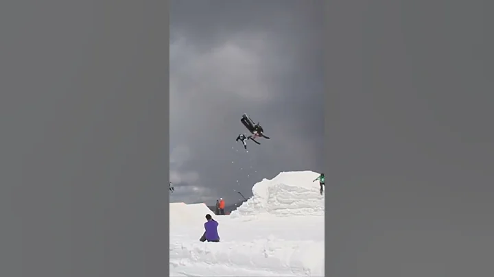 It's raining snowmobiles #fail #snowmobile #skidoo #polaris #crash #subscribe