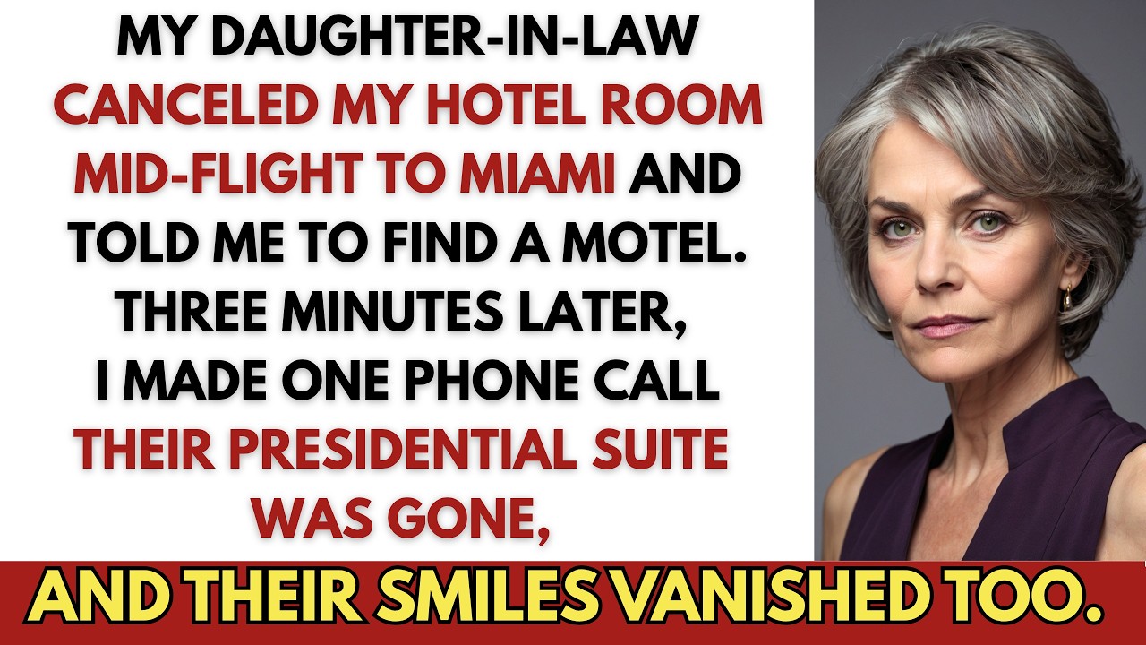 Stavo volando verso Miami quando mia nuora mi ha mandato un messaggio: "Ho cancellato la tua camera. Trovati un motel o dormi sul divano." Aveva usato i miei punti fedeltà per prenotare una suite...